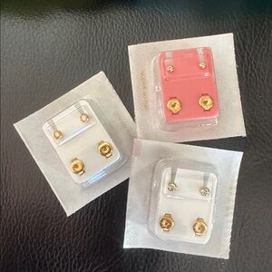 3 BUNDLE Studex sterilized ear piercing studs earrings stud gemstone crystal NEW